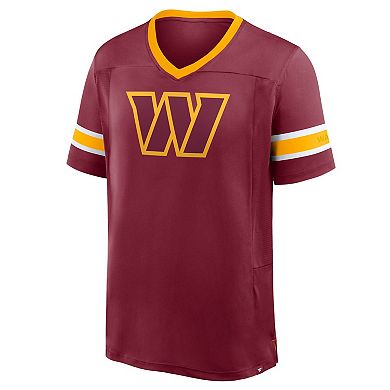 Men's Fanatics Burgundy Washington Commanders Hometown Premium Hashmark V-Neck T-Shirt