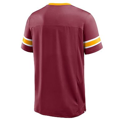 Men's Fanatics Burgundy Washington Commanders Hometown Premium Hashmark V-Neck T-Shirt