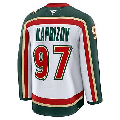 Men's Fanatics Kirill Kaprizov White Minnesota Wild 25th Anniversary Premium Player Jersey