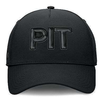 Men's Fanatics Black Pittsburgh Penguins Authentic Pro Road Team Code Flex Hat