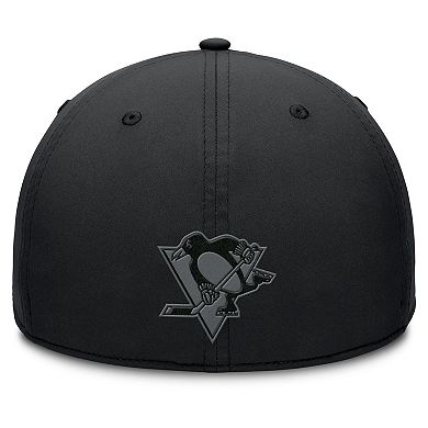 Men's Fanatics Black Pittsburgh Penguins Authentic Pro Road Team Code Flex Hat