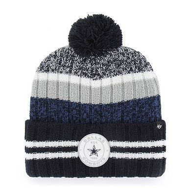 Men's '47 Navy Dallas Cowboys Quiver Cuffed Pom Knit Hat
