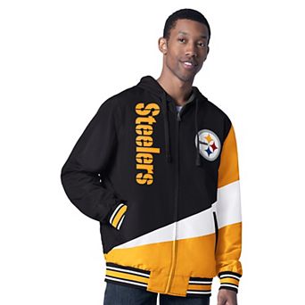 Men's G-III Sports by Carl Banks Black/Charcoal Pittsburgh Steelers Dual Threat Reversable Full-Zip Hooded Jacket