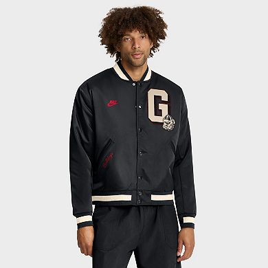 Men's Nike Black Georgia Bulldogs Legacy Full-Snap Bomber Jacket