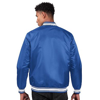 Men's Starter Royal Kentucky Wildcats Core Satin Varsity Full-Snap Jacket
