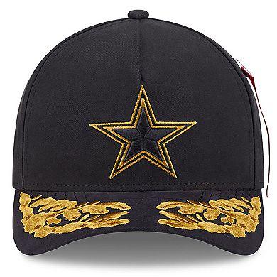 Men's New Era x Alpha Industries Black Dallas Cowboys A-Frame 9FORTY Adjustable Hat