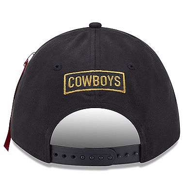 Men's New Era x Alpha Industries Black Dallas Cowboys A-Frame 9FORTY Adjustable Hat