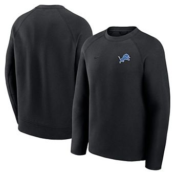 Men's Nike Black Detroit Lions Tech Fleece Raglan Sweatshirt
