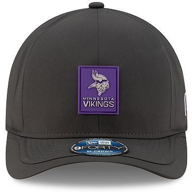 Men's New Era Charcoal Minnesota Vikings 2025 Sideline Cold Weather 9FORTY M-Crown Adjustable Hat