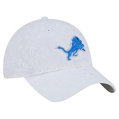 Women's New Era White Detroit Lions Floral 9TWENTY Adjustable Hat