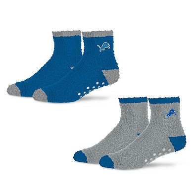 Women's Starter Blue/Silver Detroit Lions Home and Away Cozy Socks 2 Pack