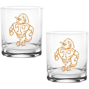 Tennessee Volunteers Two Pack 14oz. Vault Sketch Rocks Glass Set