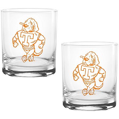 Tennessee Volunteers Two Pack 14oz. Vault Sketch Rocks Glass Set