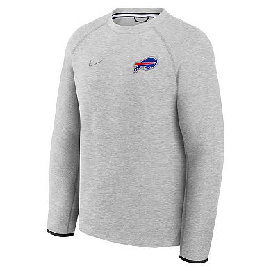 Men's Nike Heather Gray Buffalo Bills Tech Fleece Raglan Sweatshirt