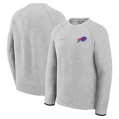 Men's Nike Heather Gray Buffalo Bills Tech Fleece Raglan Sweatshirt