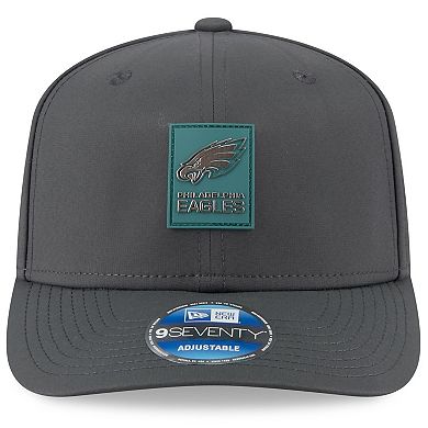 Men's New Era Charcoal Philadelphia Eagles 2025 Sideline Cold Weather 9SEVENTY Adjustable Hat
