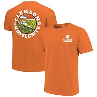Men's Orange Clemson Tigers Comfort Colors Thick Lined Landscape T-Shirt