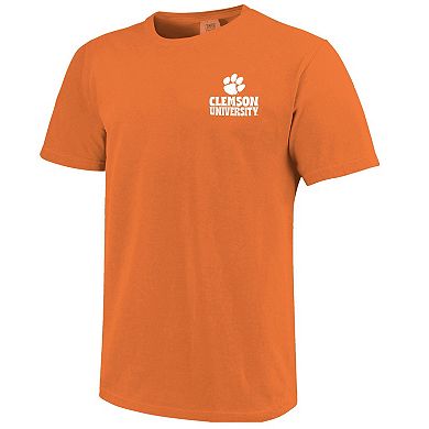 Men's Orange Clemson Tigers Comfort Colors Thick Lined Landscape T-Shirt