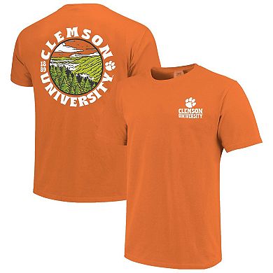 Men's Orange Clemson Tigers Comfort Colors Thick Lined Landscape T-Shirt