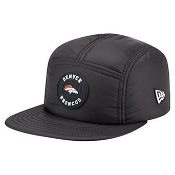Men's New Era Black Denver Broncos Quilted Camper Adjustable Hat