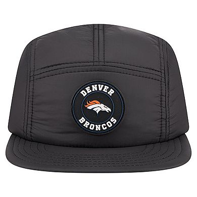 Men's New Era Black Denver Broncos Quilted Camper Adjustable Hat