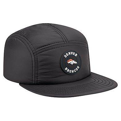 Men's New Era Black Denver Broncos Quilted Camper Adjustable Hat