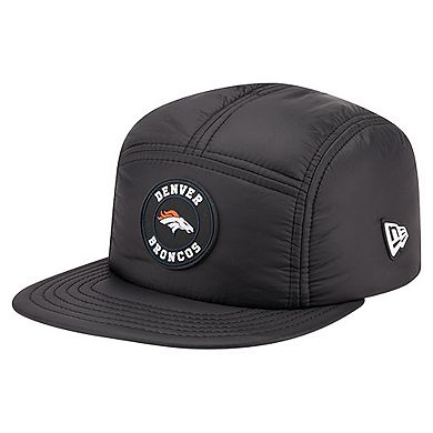 Men's New Era Black Denver Broncos Quilted Camper Adjustable Hat