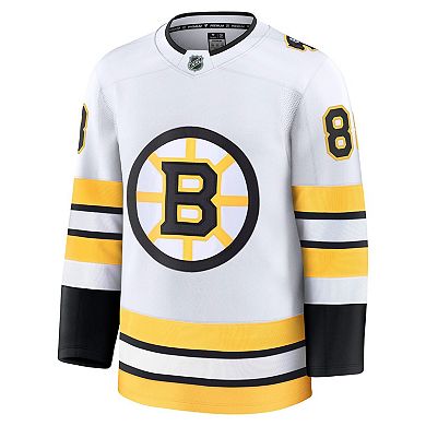 Men's Fanatics David Pastrnak White Boston Bruins Away Premium Player Jersey