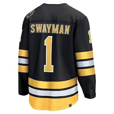 Men's Fanatics Jeremy Swayman Black Boston Bruins Home Breakaway Player Jersey