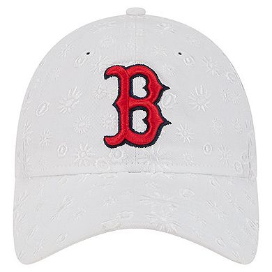 Women's New Era White Boston Red Sox Floral Mesh 9TWENTY Adjustable Hat