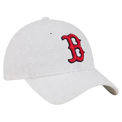 Women's New Era White Boston Red Sox Floral Mesh 9TWENTY Adjustable Hat