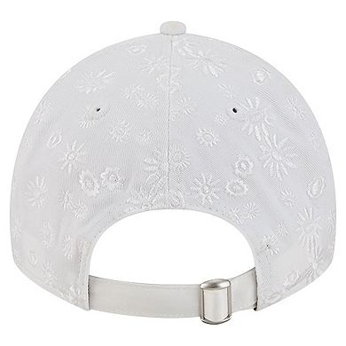 Women's New Era White Boston Red Sox Floral Mesh 9TWENTY Adjustable Hat