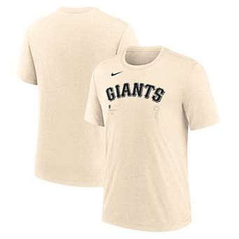Men's Nike Natural San Francisco Giants Wordmark Tri-Blend T-Shirt