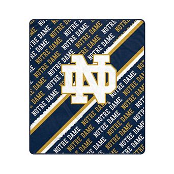 Pegasus Notre Dame Fighting Irish 50" x 60" Diagonal Lined Wordmark Ultra Soft Blanket