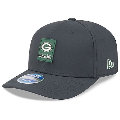 Men's New Era Charcoal Green Bay Packers 2025 Sideline Cold Weather 9SEVENTY Adjustable Hat