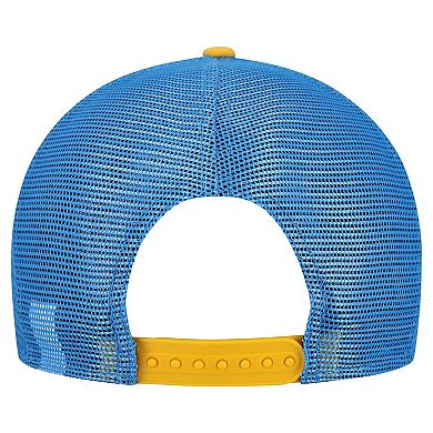 Men's New Era Cream/Powder Blue Los Angeles Chargers Banner A-Frame 9FIFTY Snapback Hat