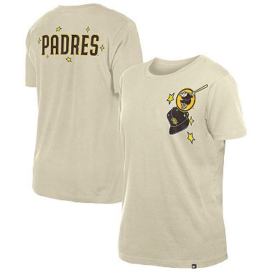 Women's New Era Cream San Diego Padres Stars & Cap T-Shirt