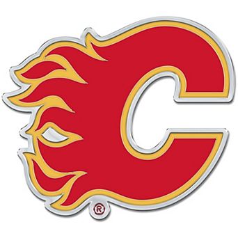 WinCraft Calgary Flames Colored Chrome Auto Emblem