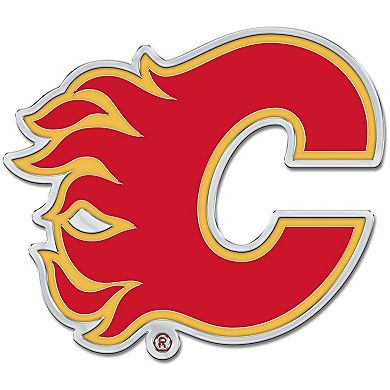 WinCraft Calgary Flames Colored Chrome Auto Emblem