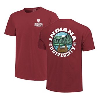 Men's Crimson Indiana Hoosiers Comfort Colors Thick Lined Landscape T-Shirt