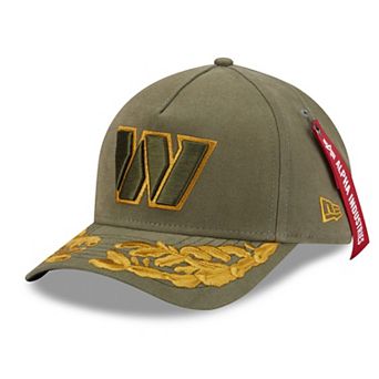 Men's New Era x Alpha Industries Olive Washington Commanders A-Frame 9FORTY Adjustable Hat