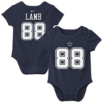 Newborn & Infant Nike CeeDee Lamb Navy Dallas Cowboys Player Name & Number Bodysuit