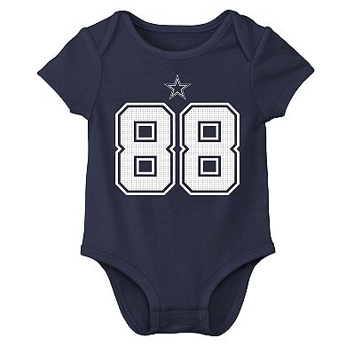 Newborn & Infant Nike CeeDee Lamb Navy Dallas Cowboys Player Name & Number Bodysuit