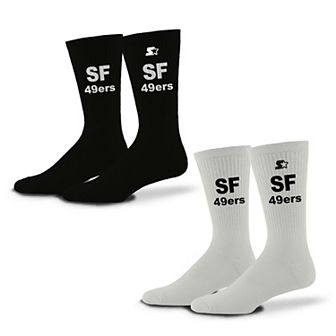 Unisex Starter Black/White San Francisco 49ers Assist Socks 2 Pack
