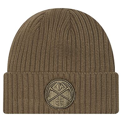 Men's New Era Olive Denver Nuggets Color Pack Cuffed Knit Hat