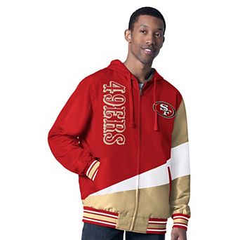 Men's G-III Sports by Carl Banks Scarlet/Charcoal San Francisco 49ers Dual Threat Reversable Full-Zip Hooded Jacket