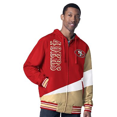 Men's G-III Sports by Carl Banks Scarlet/Charcoal San Francisco 49ers Dual Threat Reversable Full-Zip Hooded Jacket