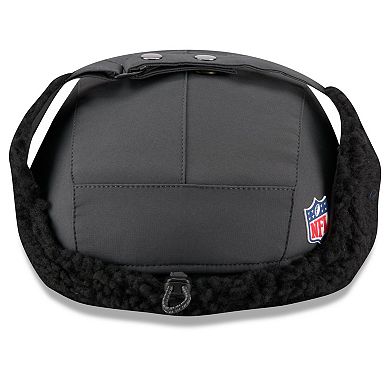 Men's New Era Charcoal Las Vegas Raiders 2025 Sideline Cold Weather Runner Dog Ear Adjustable Hat