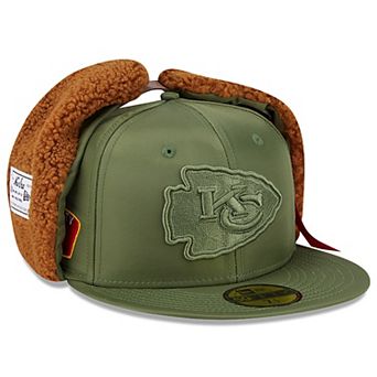 Men's New Era x Alpha Industries Olive Kansas City Chiefs Dog Ears 59FIFTY Fitted Hat