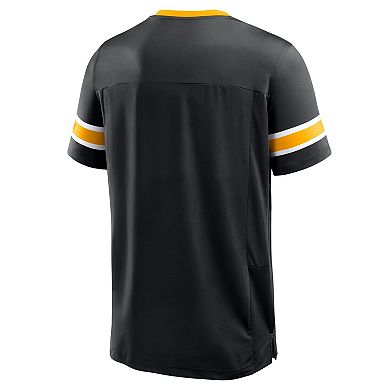 Men's Fanatics Black Pittsburgh Steelers Hometown Premium Hashmark V-Neck T-Shirt
